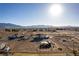 Aerial view of home and property highlighting horse facilities, desert landscaping and open spaces at 3821 Tumbleweed Ave, Pahrump, NV 89048