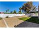 Backyard features gravel landscaping, manicured yard, and privacy wall at 3826 Edmond St, Las Vegas, NV 89103