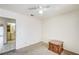View of a bedroom with carpeted floors, closet, and wood dresser at 5121 Gains Mill St, Las Vegas, NV 89122