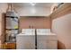 Functional laundry room with washer, dryer, and water heater, providing convenience for household chores at 5121 Gains Mill St, Las Vegas, NV 89122