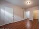 Spacious bedroom featuring laminate flooring and two closets at 5415 W Harmon Ave # 1162, Las Vegas, NV 89103