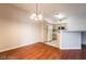 Dining area next to a bright kitchen with views to the rest of the living space at 5415 W Harmon Ave # 1162, Las Vegas, NV 89103