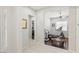 Bright exercise room with hardwood floors, a ceiling fan, and fitness equipment for a complete workout space at 6315 Carol Butte Ct, Las Vegas, NV 89141