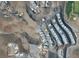 Aerial view of a desert community showing a vacant lot at 654 Dragon Peak Dr, Henderson, NV 89012
