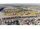 Aerial view of the home and the community ballfields near the 215 freeway at 6964 Caldera St, Las Vegas, NV 89149