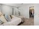 Bedroom with neutral walls, carpet flooring, and walk-in closet offers ample storage space at 6964 Caldera St, Las Vegas, NV 89149