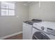 Modern laundry room with new washer and dryer at 7619 Comanche Canyon Ave, Las Vegas, NV 89113