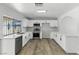 Contemporary kitchen featuring white cabinetry, modern appliances, and plenty of counter space at 809 Greenbrook St, Las Vegas, NV 89110