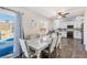 Eat-in kitchen dining area with a stylish ceiling fan and bright, natural light at 824 Antigua St, Las Vegas, NV 89145
