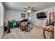 Bonus room featuring ceiling fan and additional office area at 889 Harbor Ave, Henderson, NV 89002