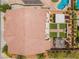 Bird's eye view showcasing the roof, backyard, pool, patio, covered areas and landscaping at , Las Vegas, NV 89149