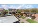 Aerial view of backyard with a pool, fire pit, and covered patio at , Las Vegas, NV 89149