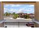 Neighborhood view from the home's balcony showcasing a landscaped community and blue skies at , Las Vegas, NV 89149