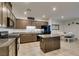 Eat-in kitchen with granite countertops and a dining area at 1200 Mission View Ct, Henderson, NV 89002