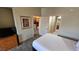 View of the bedroom with an adjacent kitchen and a bathroom at 211 E Flamingo Rd # 405, Las Vegas, NV 89169