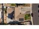 Overhead view of the home showing roof, solar panels, yard, and driveway at 2112 Los Altos St, Las Vegas, NV 89102