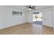 Open bedroom with backyard access, modern floors, and recessed lighting at 2112 Los Altos St, Las Vegas, NV 89102