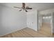 Bedroom with closet, ceiling fan, and natural light at 2732 Heritage Ct, Las Vegas, NV 89121