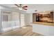 Open floorplan of the dining room and kitchen area featuring modern countertops and lighting at 2732 Heritage Ct, Las Vegas, NV 89121