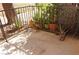 A cozy covered patio area featuring decorative plants and charming accents at 2851 S Valley View Blvd # 1134, Las Vegas, NV 89102