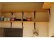 Organized storage shed with well-placed shelving and hanging storage at 2851 S Valley View Blvd # 1134, Las Vegas, NV 89102