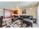 Comfortable living area featuring a built-in Murphy bed, workstation, and stylish furnishings at 3111 Bel Air Dr # 201, Las Vegas, NV 89109