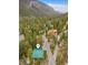 Property is surrounded by lush trees and near community streets in a desirable mountain area at 401 Alpine Way, Mount Charleston, NV 89124