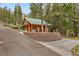 Picturesque log cabin home on a sloped lot, blending rustic elegance with natural surroundings and ample parking at 401 Alpine Way, Mount Charleston, NV 89124