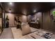 Office featuring a modern desk, artwork, and built-in storage in a contemporary style at 720 Dragon Peak Dr, Henderson, NV 89012