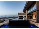 Stylish home showcasing a modern infinity pool, seamlessly blending indoor and outdoor living at 720 Dragon Peak Dr, Henderson, NV 89012