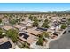 Aerial view of homes with solar panels and well-kept landscaping in a clean, modern residential neighborhood at 8563 Red Diamond St, Las Vegas, NV 89123