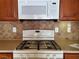 Kitchen area showcasing the range and microwave at 9321 Lady Finger Ct, Las Vegas, NV 89149