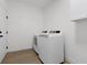 Well-lit laundry room with side-by-side washer and dryer, and laminate flooring at 9612 Glengarry Dr, Las Vegas, NV 89129