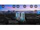 Aerial view showcasing property in relation to the city's entertainment destinations at 1 Hughes Center Dr # 903, Las Vegas, NV 89169