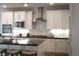 Spacious kitchen with stainless steel appliances, granite countertops, and modern white cabinets at 12495 Point Sierra St, Las Vegas, NV 89138
