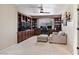 Office area with custom built-ins, soft carpet and natural light at 2010 Catalina Marie Ave, Henderson, NV 89074