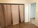 Large closet with neutral-toned curtains, offering plenty of storage solutions at 308 Sunbeam Dr, Las Vegas, NV 89107