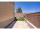 Side yard featuring artificial grass and low maintenance desert landscaping at 4020 Smokey Fog Ave # 3, North Las Vegas, NV 89081