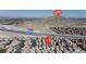 Aerial neighborhood view showcasing proximity to Lone Mountain and the 215 freeway at 4435 Peaceful Harbor St, Las Vegas, NV 89129