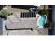 Aerial view of the backyard featuring a sparkling pool and solar panels at 4435 Peaceful Harbor St, Las Vegas, NV 89129
