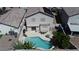 Aerial view of the private pool and patio area, perfect for entertaining at 4435 Peaceful Harbor St, Las Vegas, NV 89129