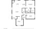 Floor plan showing the layout of the house, including the kitchen, living room, and bedrooms at 4837 River Splash Ave, Las Vegas, NV 89131