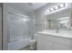 Bathroom with shower and tub combination and modern vanity at 5219 Caliente St # 11, Las Vegas, NV 89119