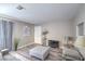 Living room shows modern decor, hardwood floors and a neutral color palette at 5219 Caliente St # 11, Las Vegas, NV 89119