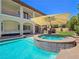 Amazing pool and spa with patio, perfect for Gathering fun and relaxing outdoor living at 8010 Palm Cove Ct, Las Vegas, NV 89129