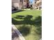 View of a grassy lawn and nearby apartment complex in a well maintained community at 925 Falconhead Ln # 102, Las Vegas, NV 89128