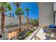 Charming balcony with wrought iron railing overlooking the custom built play area at 189 Andada Dr, Henderson, NV 89012
