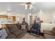 Open-concept kitchen and dining area with a breakfast bar at 2730 Banyon St, Pahrump, NV 89048