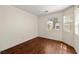 Bedroom with hardwood floors, natural light and a neutral color scheme at 3597 Cherbourg Ave, Las Vegas, NV 89141