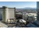 Elevated view of Park MGM complex with the vibrant city skyline as the backdrop at 3722 Las Vegas Blvd # 2512 E, Las Vegas, NV 89158